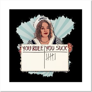 STRANGER THINGS Robin and her whiteboard - You rule you suck Posters and Art